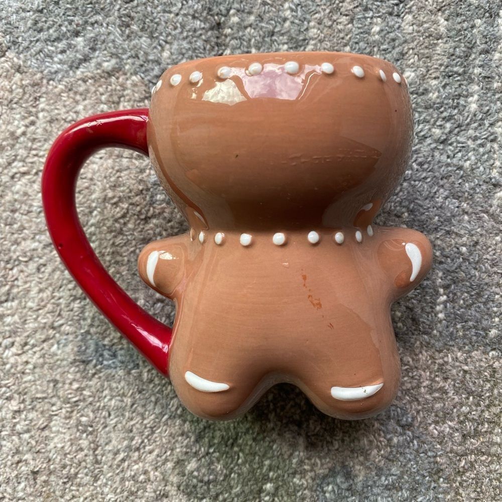 Threshold Gingerbread Mug with Red Handle - Picture 4 of 7